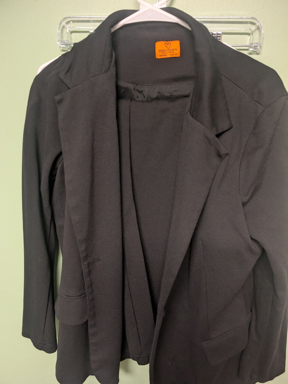 Women's Black Open-Front Knit Blazer Jacket